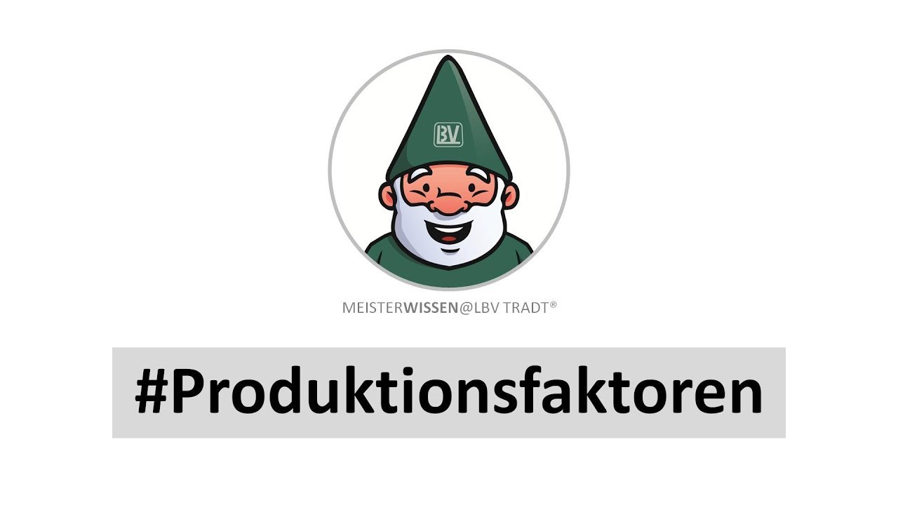 Meisterprüfung Teil 3 Produktionsfaktoren Gesamtwirtschaft Meisterwissen LBV Tradt [MK PV F023]