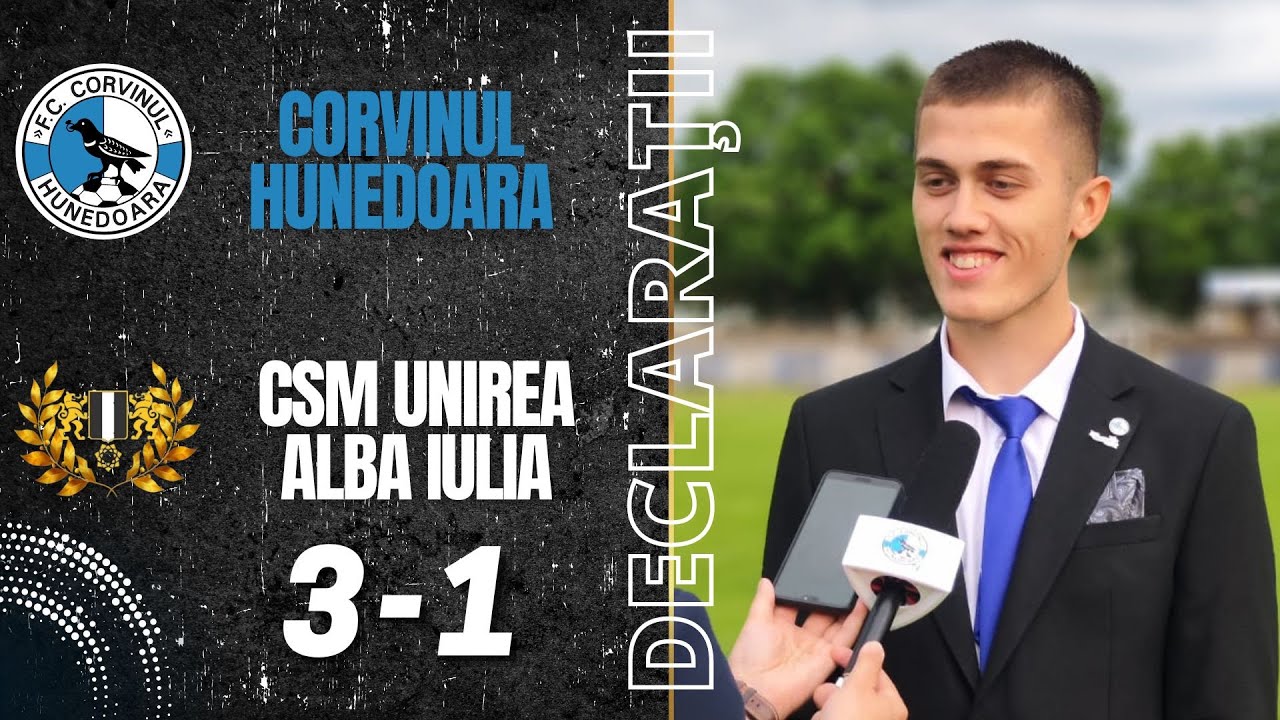 DECLARAȚII | Florin Maxim și Ștefan Lefter după Corvinul Hunedoara - Unirea Alba Iulia 3 - 1 (3-0)