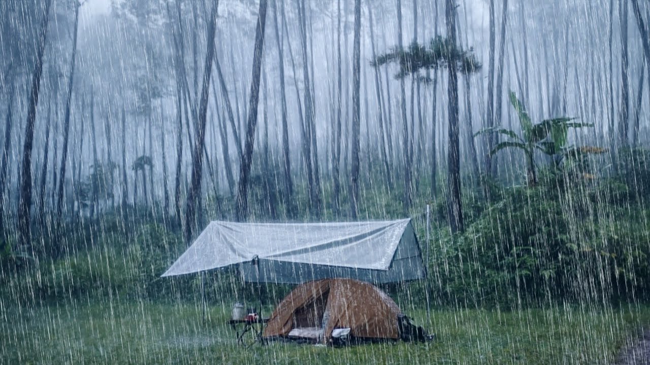 💯EXTREME RAIN DESTROYED MY CAMP⛈️INSANE STORM CAMPING ALONE🌧