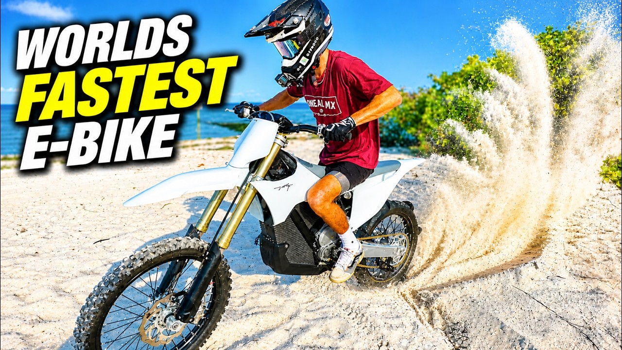 Worlds Fastest E-Bike with Paddle Tire RIPS!!