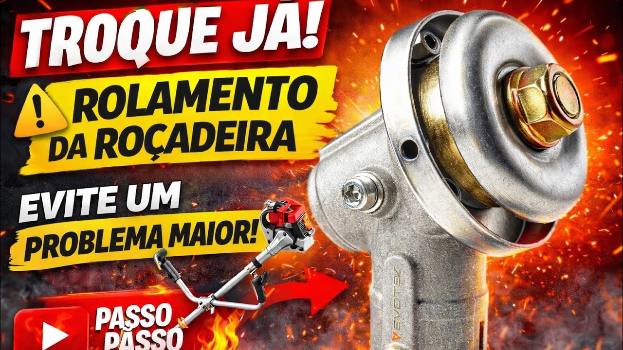 PONTEIRA TRANSMISSÃO ROÇADEIRA TROCA DO ROLAMENTO