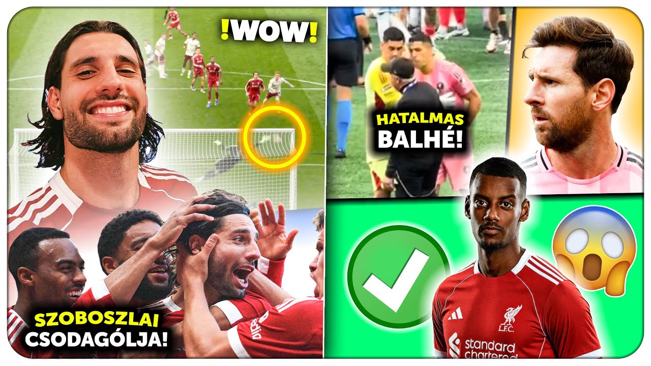 Szoboszlai KÁPRÁZATOS szabadrúgásgólja! HATALMAS BALHÉ Lionel Messiék meccsén! Isak a LIVERPOOLÉ!