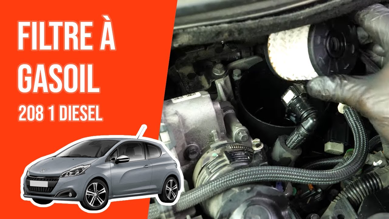 Changer le Filtre à Gasoil PEUGEOT 208 1 1.6 BlueHDI ⛽