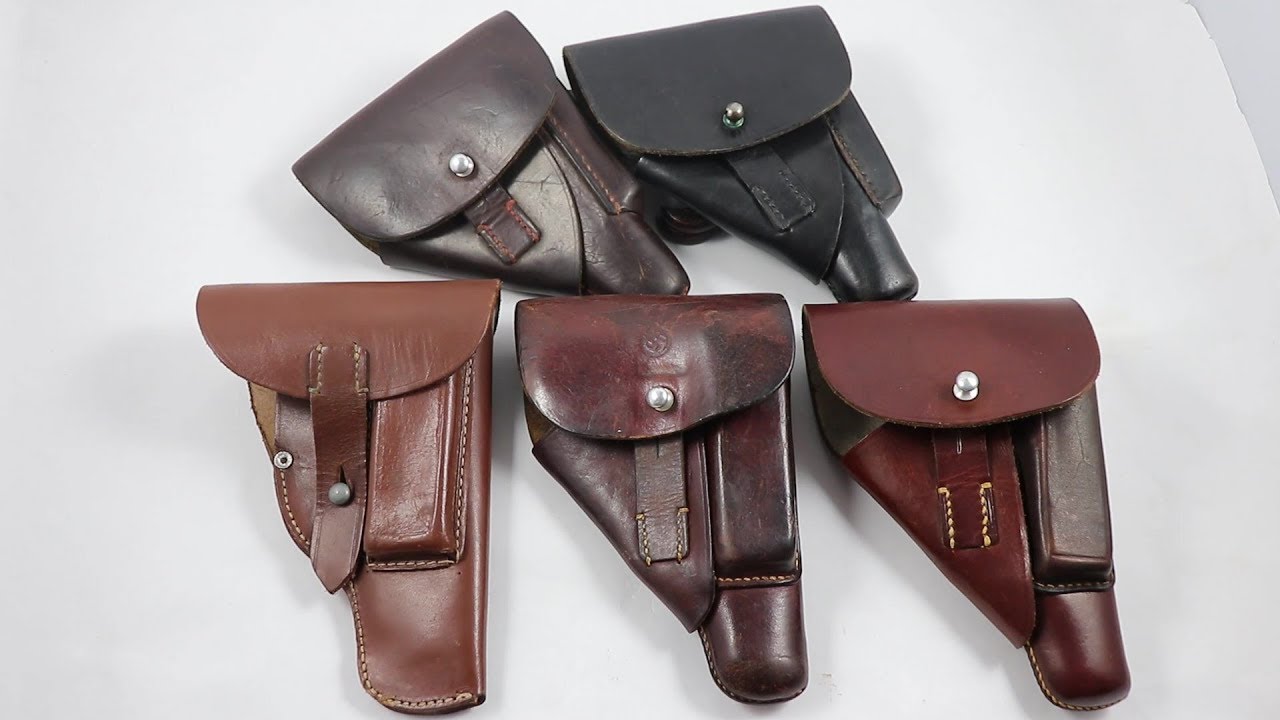 WW2 PPK HOLSTERS - AKAH made Walther PPK Leather Holsters - WWII