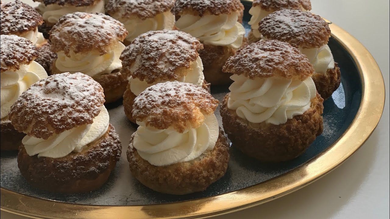 Kahve kremalı Craquelin Cream puff