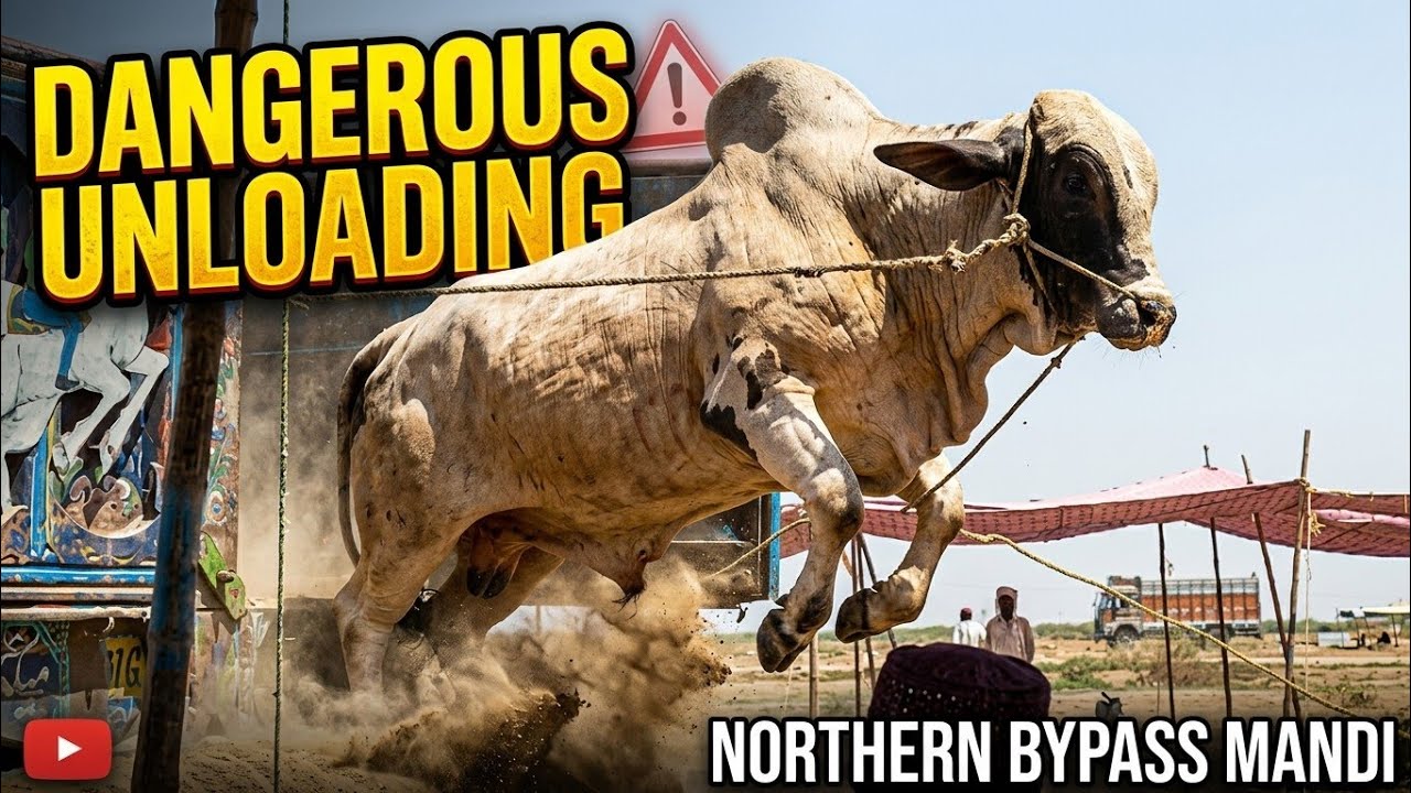 Sunday New Trucks Unloading at Northern Bypass Cow Mandi 2026 #mandi #cattleamazeofficial #bakraeid 