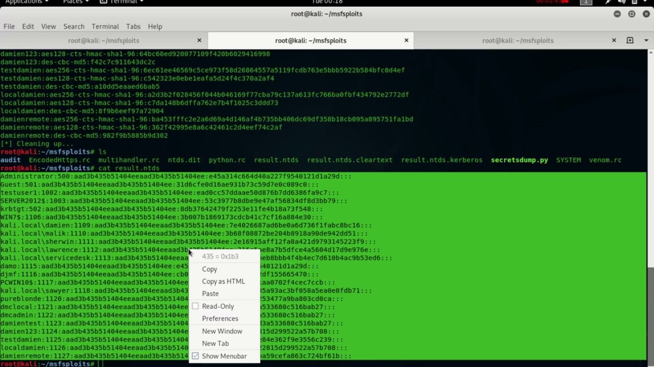 Cracking NTDIS.dit file and Extracting Hashes  Part 2