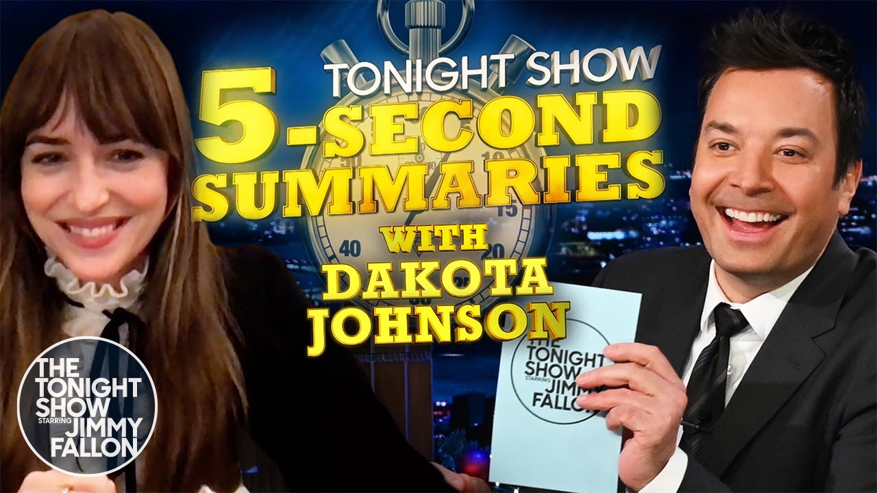 5-Second Summaries with Dakota Johnson | The Tonight Show Starring Jimmy Fallon