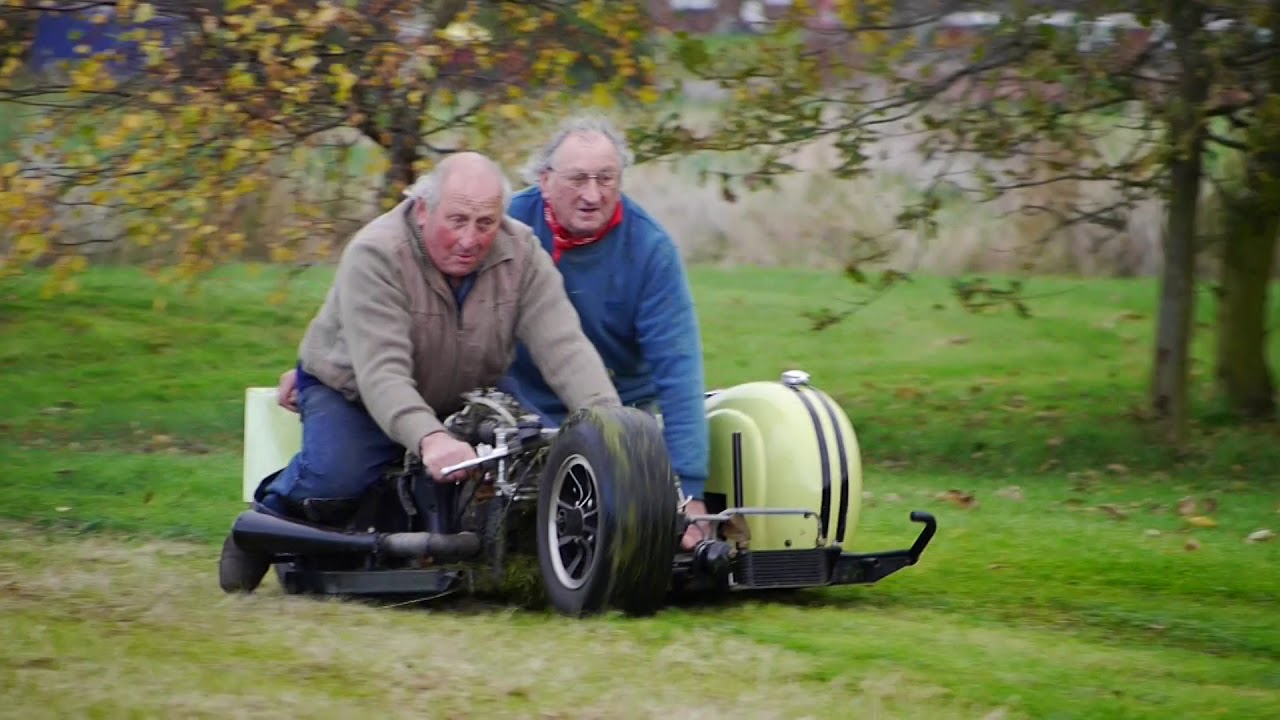 First run of Vintage 1970's Norton Racing Sidecar.