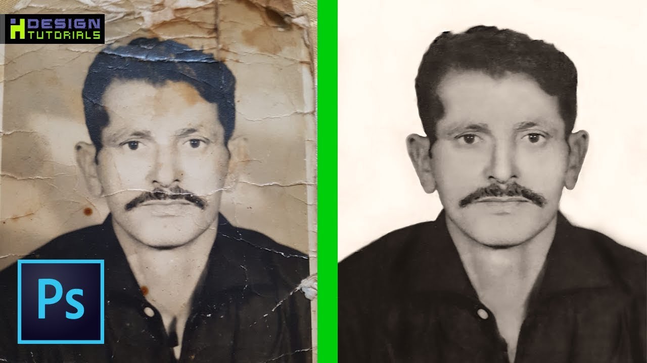 Photo restoration tutorial in Adobe Photoshop