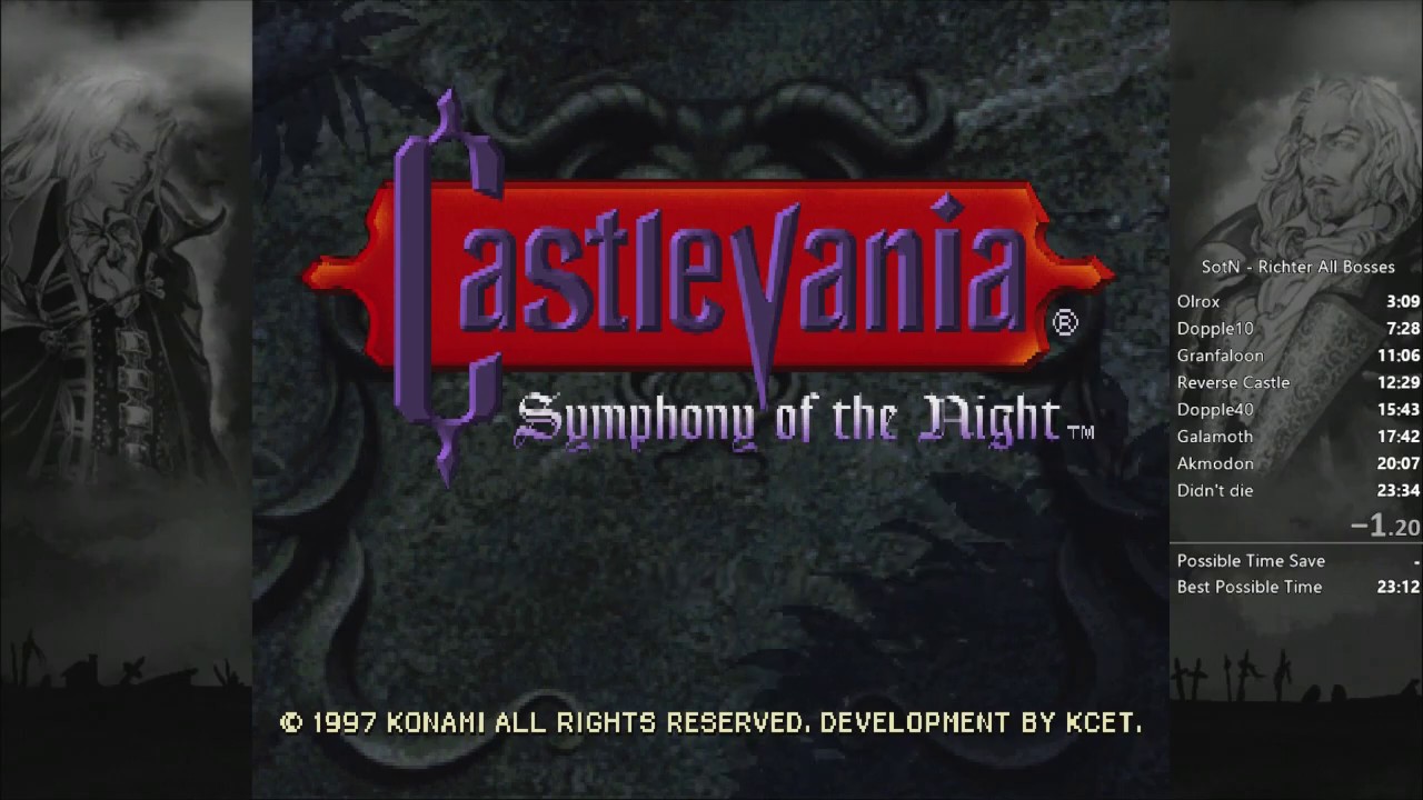 Castlevania: SotN - Richter All Bosses in 23:23