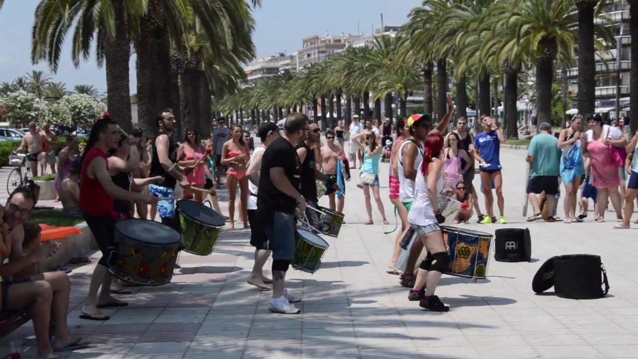 Samba street music Drumming Band @ Salou, Spain