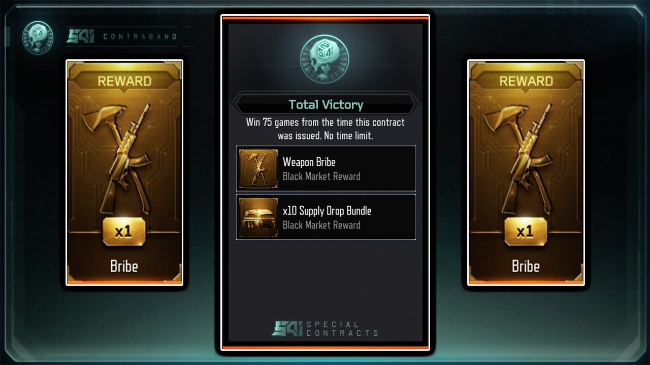 BO3: OMFG 2 WEAPONS IN 1 DROP! | 75 WINS CONTRACT COMPLETE | WEAPON BRIBE!