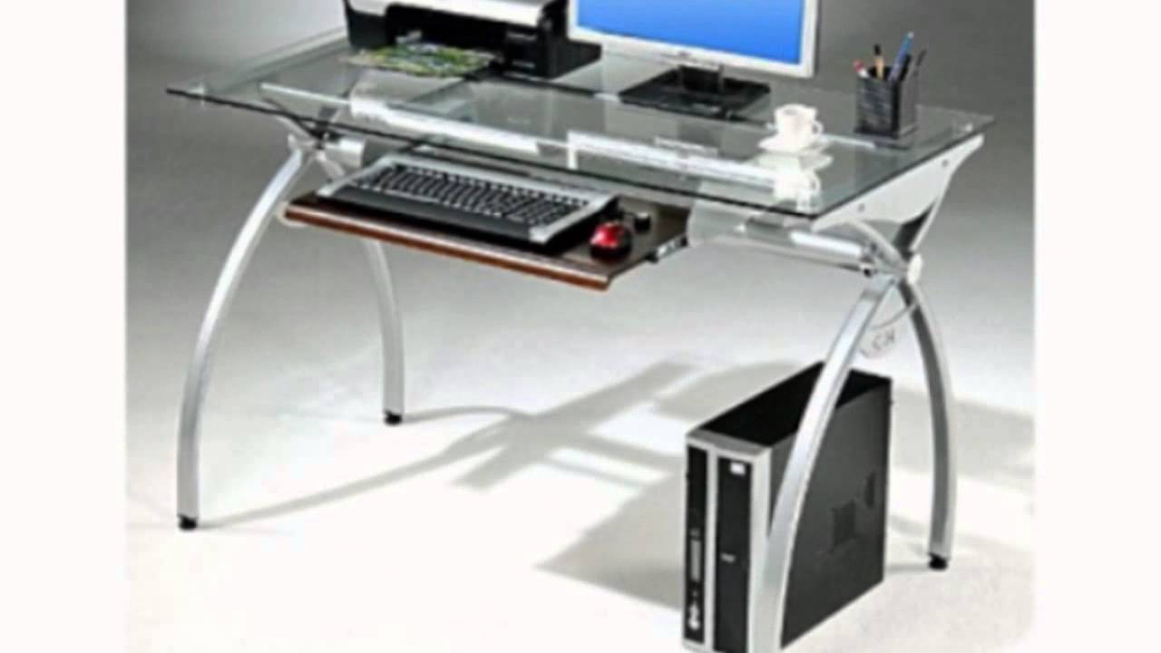 44-INCH Wide Kids Computer Desk W Tempered Glass Top (Home)