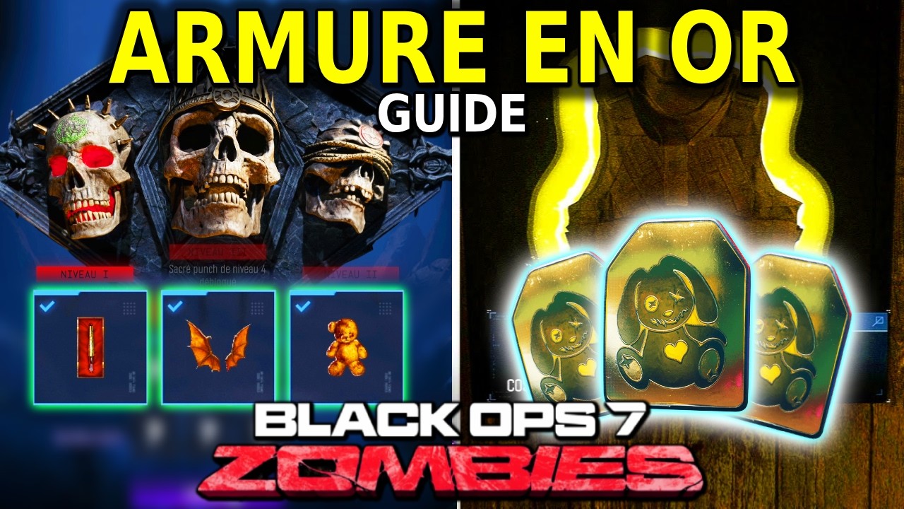 Avoir L'ARMURE EN OR FACILEMENT (Guide pour d&eacute;bloquer les 3 RELIQUES SOMBRES) | Black Ops 7 Zombies