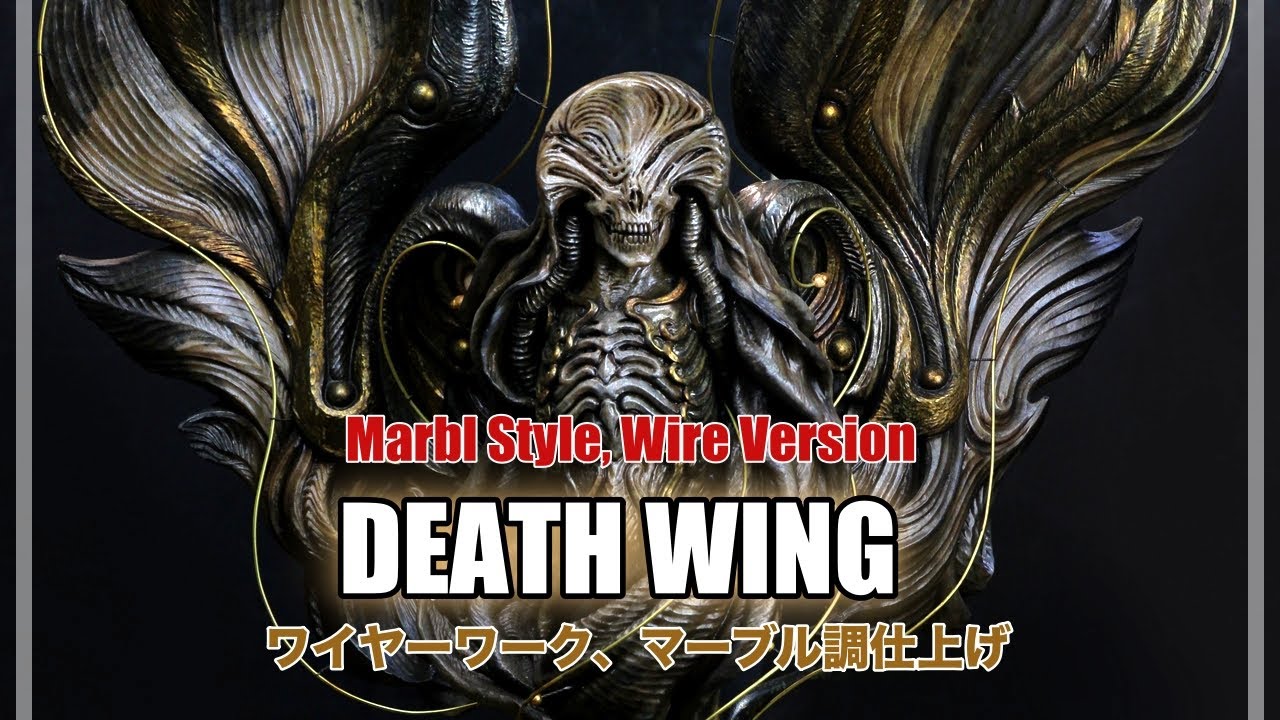 【DIY Faux Marble 】How To Create A Faux Marble Finish with Wire Work. マーブル調、ワイヤーを取り付けた１ランクレベルアップ作品