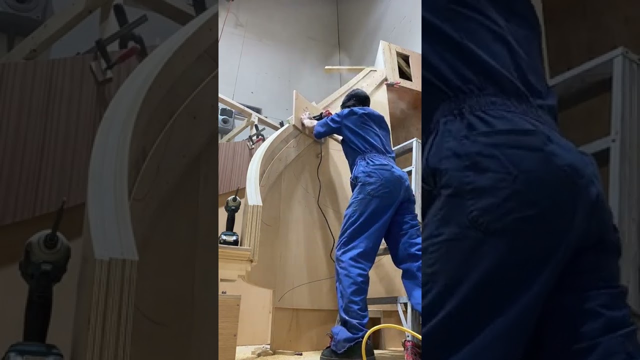 Router action - milling inside stringer