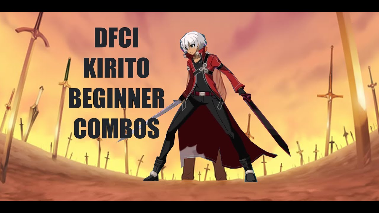 [DFCI] Dengeki Fighting Climax Ignition Kirito Basic Combos