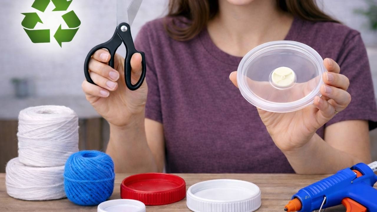 DIY With Plastic Container Lids | You Won’t Believe This Recycling Idea! 😍♻️