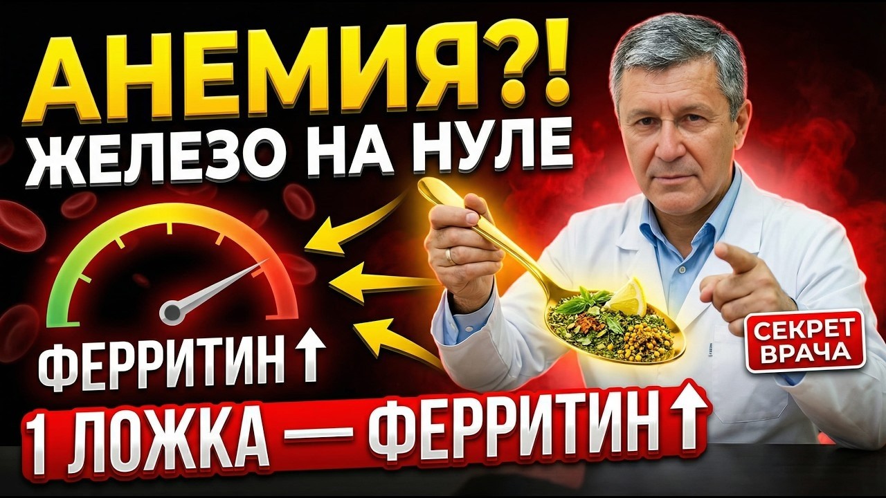 АНЕМИЯ ВАМ НЕ ГРОЗИТ! Всего одна ложка этого средства поднимет ферритин | РАСКРЫВАЕМ СЕКРЕТ