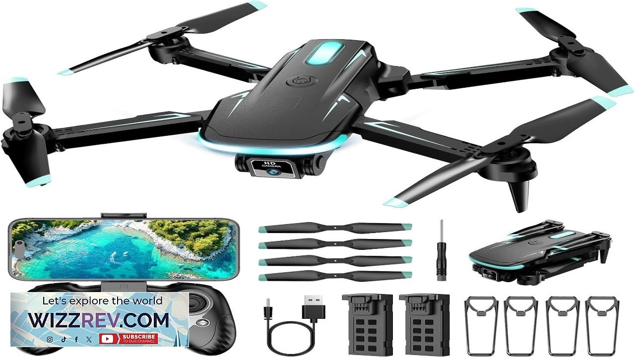 Drone with Camera 1080P HD FPV Foldable Mini Drone for Beginners Kids