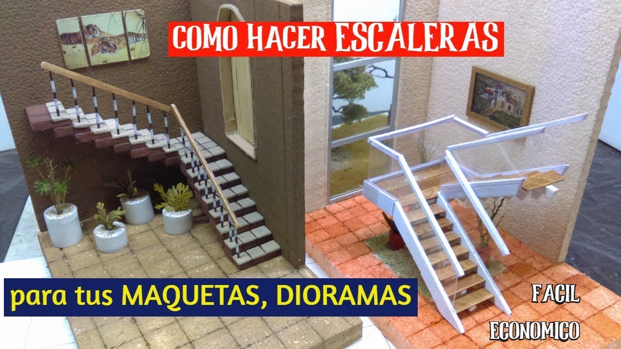 Como hacer ESCALERAS  escuadra y 