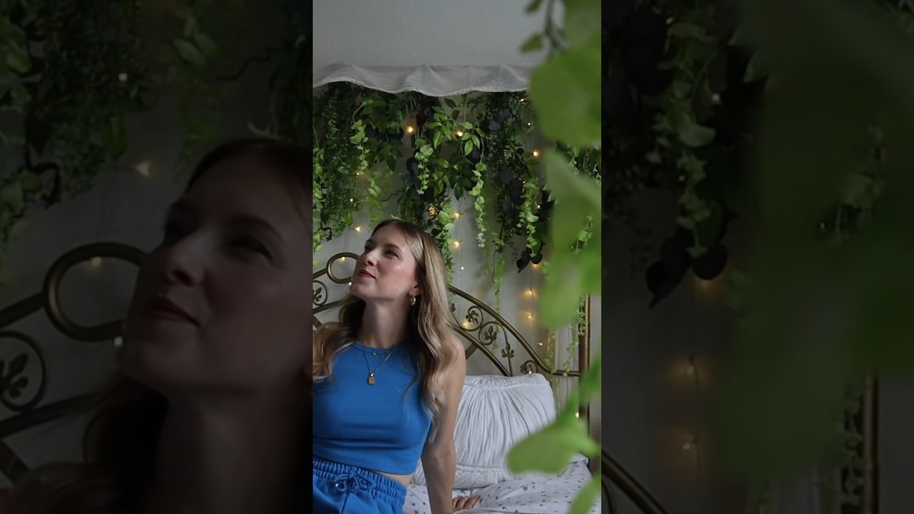 The most whimsical bedroom makeover! 🍃 ✨ #apartment #apartmentdiy #bedroomdecor #rivendell