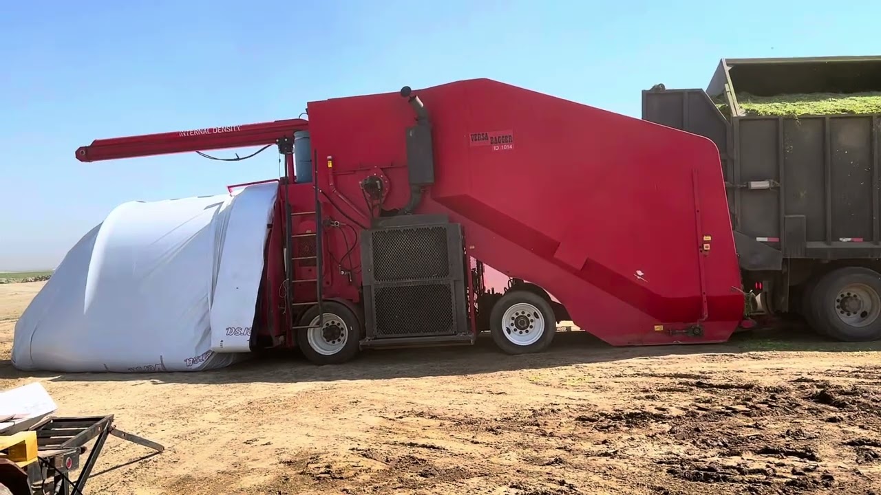Bagging silage with versa baggers 💪 #farming #silage #versatilekitchenutens