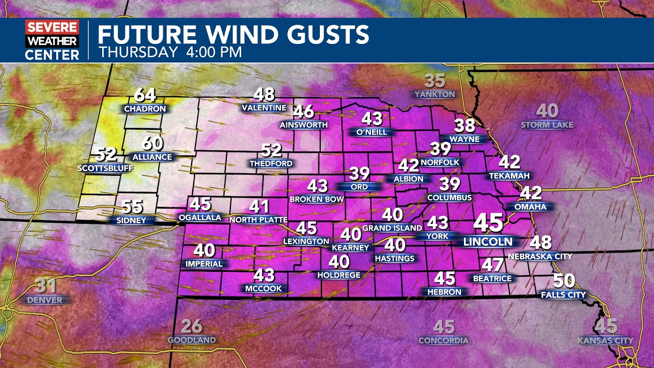 Предупреждение о сильном ветре и чрезвычайно высокой пожарной опасности в Небраске в связи с усил...