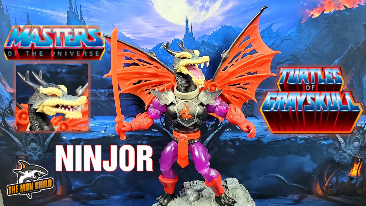 Обзор фигурки MOTU Origins Turtles of Grayskull NINJOR с заменой деталей!