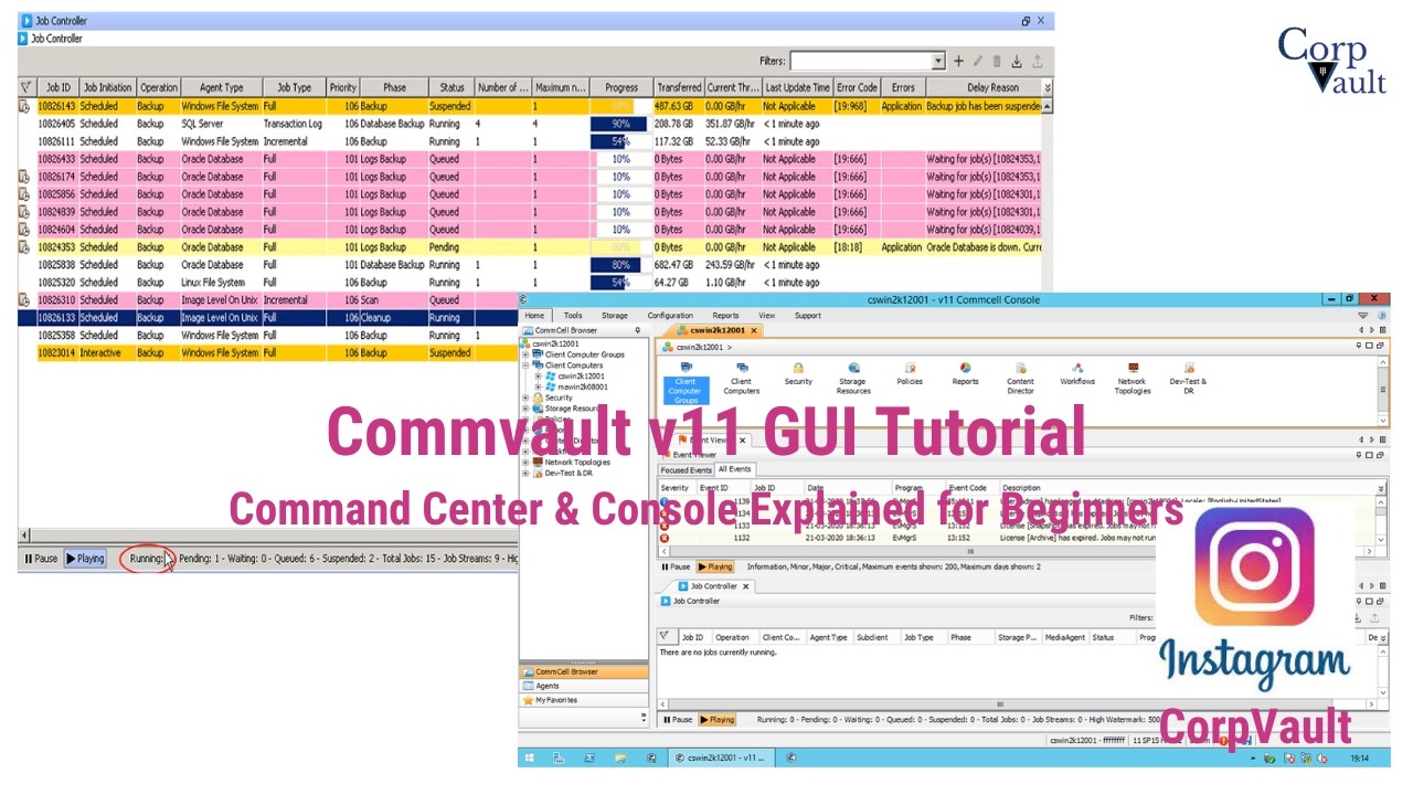 CommVault v11 GUI / Console (For Beginners)