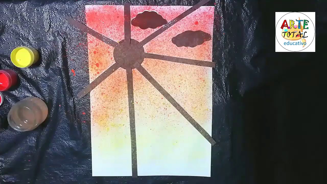 Pintando un paisaje con la técnica del Estarcido