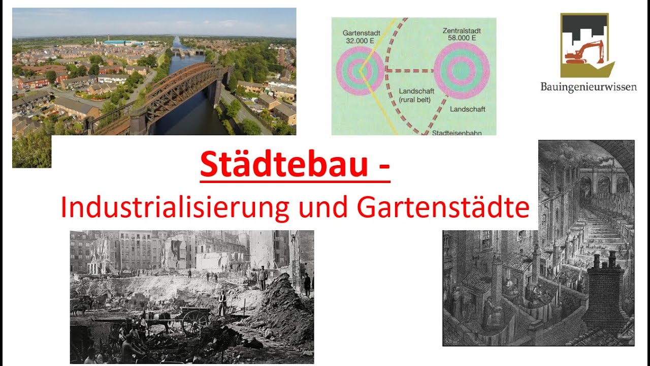 Stadtbauwesen - Städtebau zur Industrialisierung und der Gartenstädte