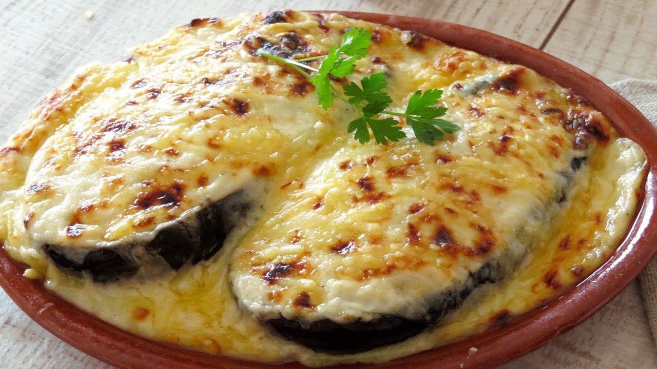 Berenjenas rellenas de pollo. Receta fácil