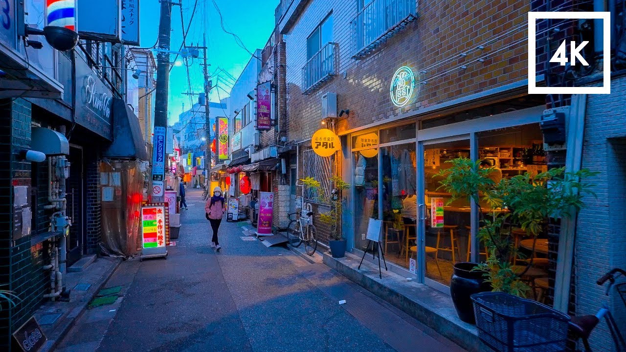 Tokyo,Japan - Sunset Walking Tour from Kitasenju Station to Tokyo Skytree | 4K HDR