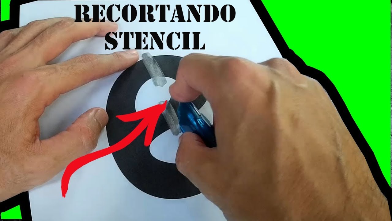 Dica de stencil - Recorte de letra.