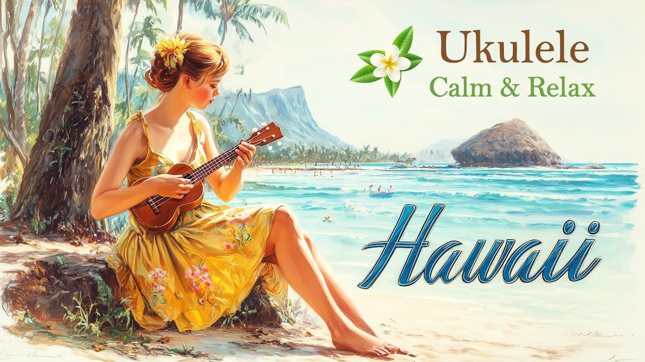 Relaxing Ukulele Music 🌺 | Gentle Hawaii Island Vibes to Ease Your Mind 🏖️