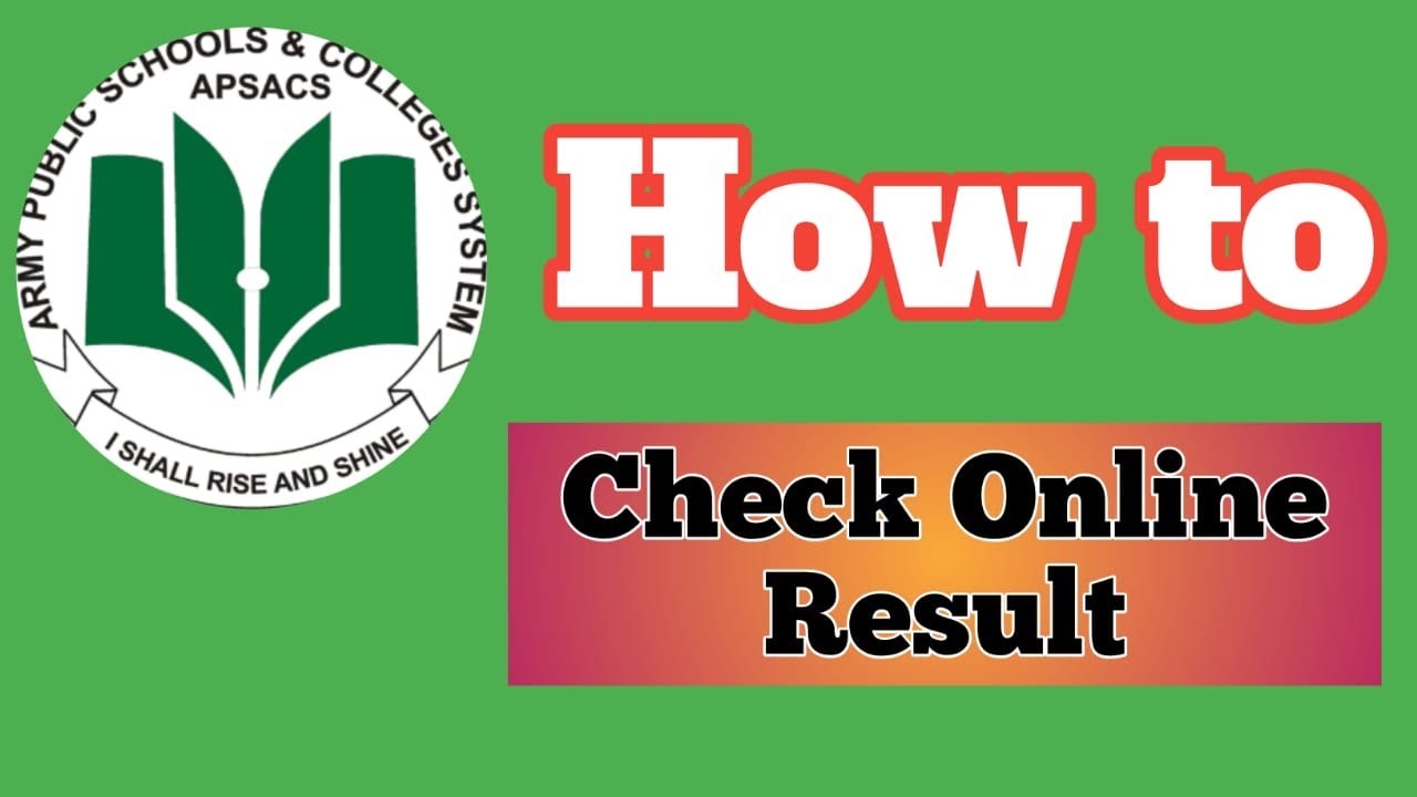 How to check result online from APSACS website | APMS.pk
