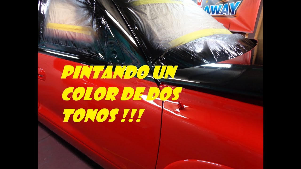 Cómo pintar dos colores en un coche/troca  y usando Tamco clear