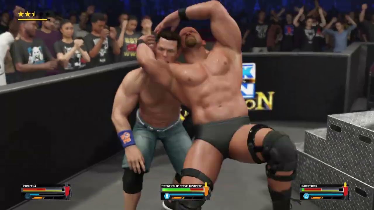 Джон Сина против Стоуна Колда против Андертейкера 🔥 Эпический тройной бой в WWE 2K25! 💀 #ytshorts...