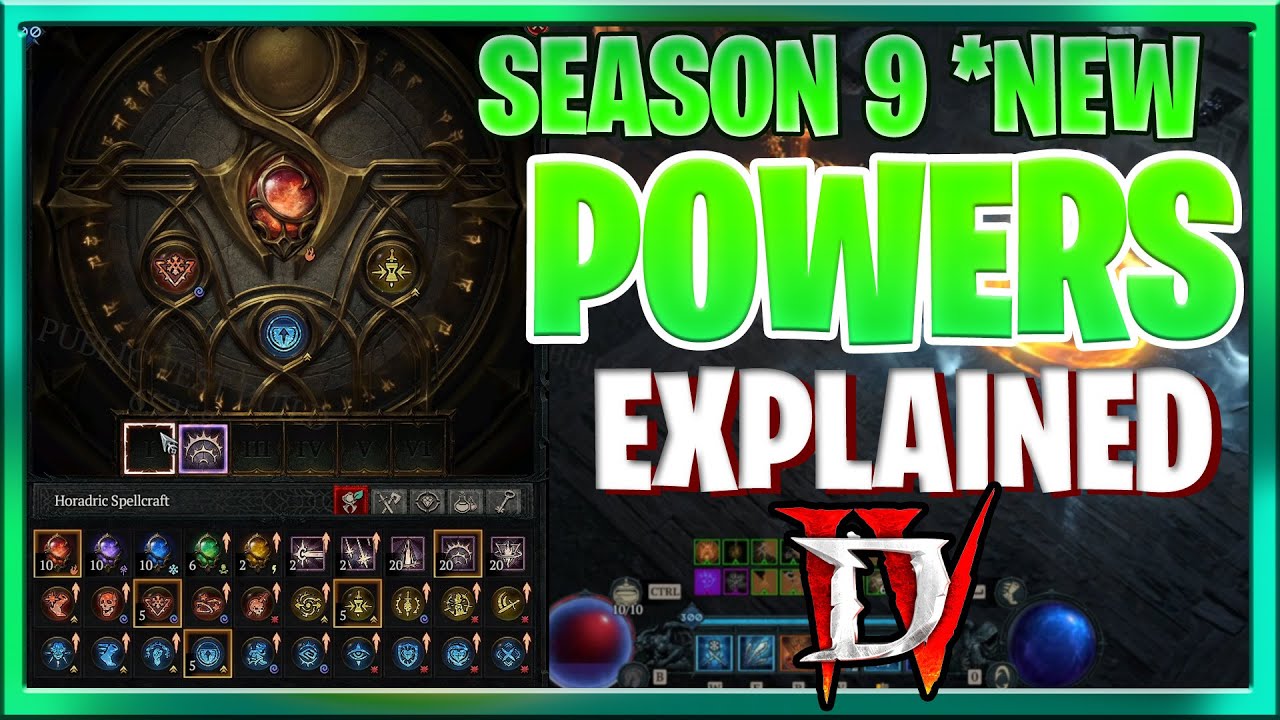 🔥Diablo 4 Season 9 New Powers Explained, Rules, Horadric Spell powers Diablo IV Season 9 Update PTR