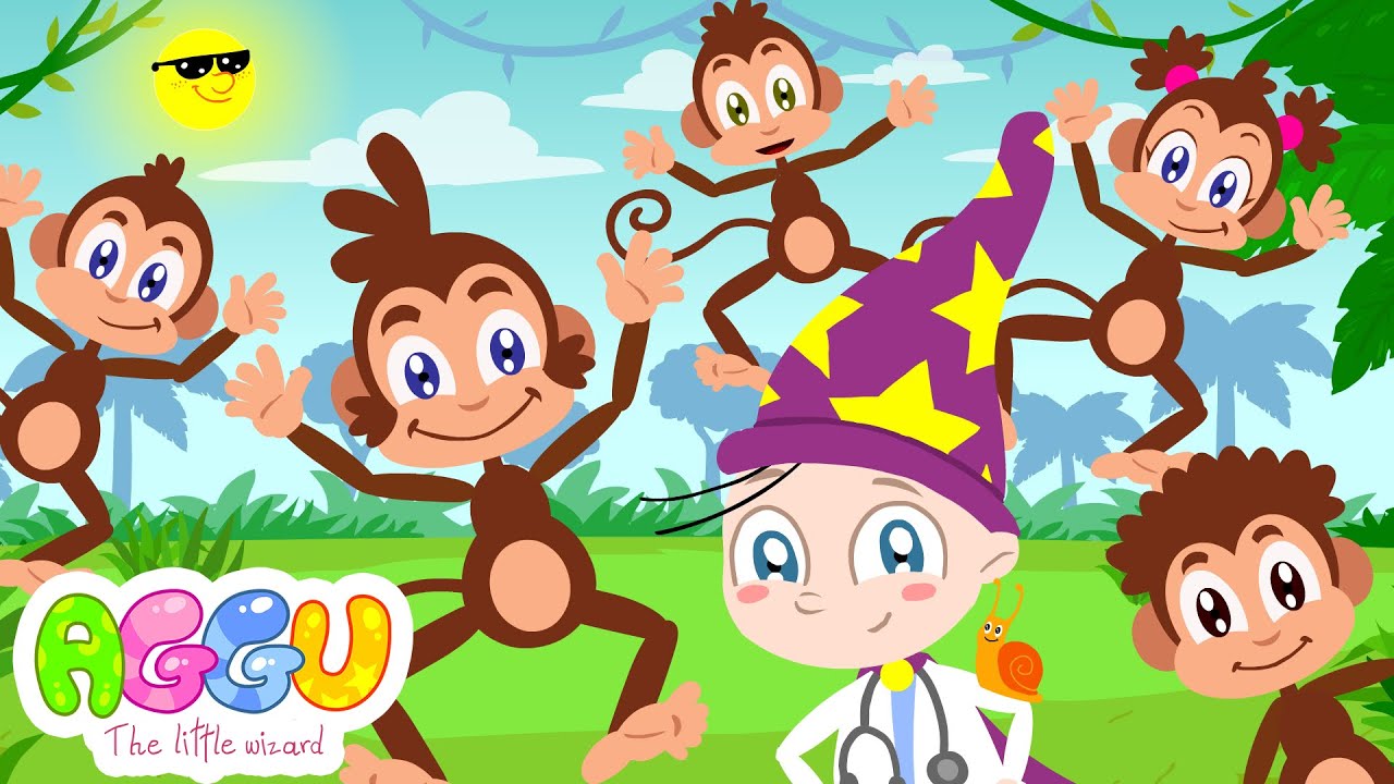 5 Little Monkeys | Aggu - The Little Wizard