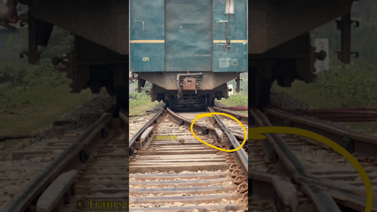 How train wheels track switch 😳. #shorts #track #railway