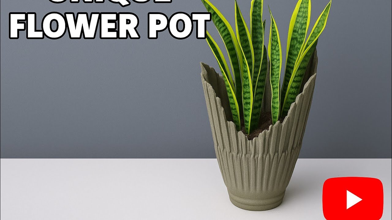 DIY Handmade Flower Pot from Towels