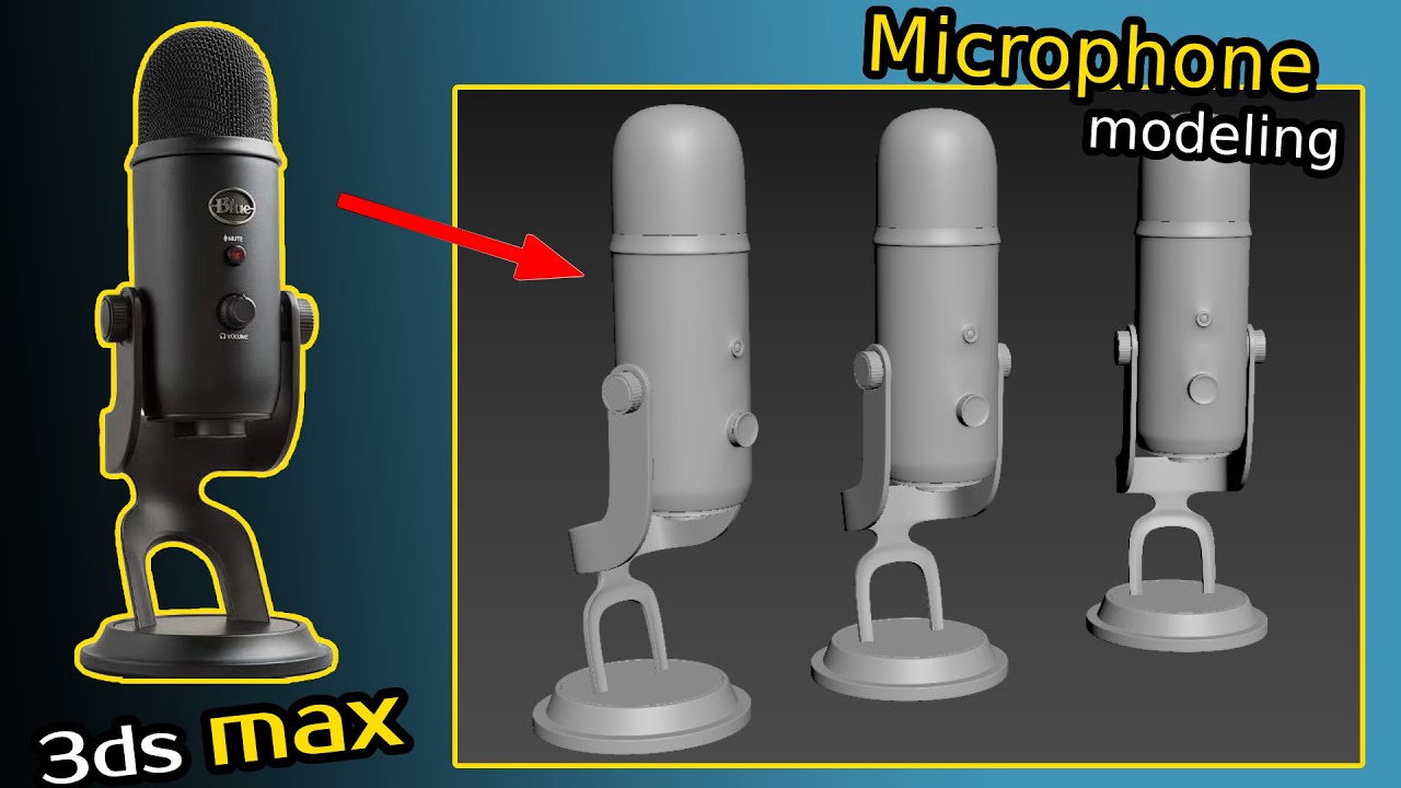 microphone modeling in 3dsmax