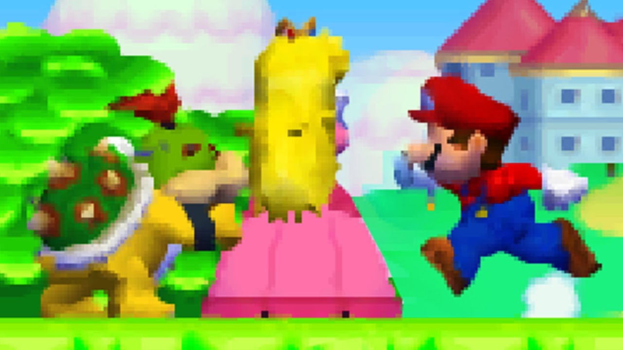 New Super Mario Bros. DS - 100% Walkthrough Part 1 No Commentary Gameplay - Bowser Jr. kidnaps Peach