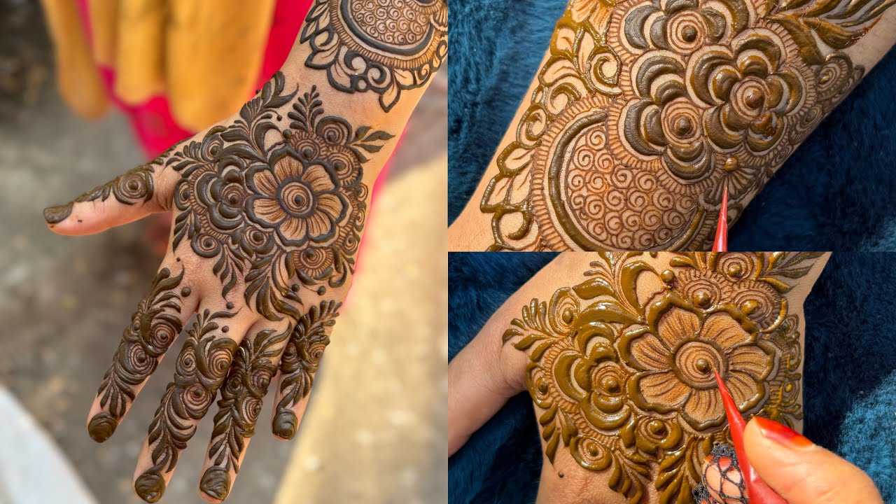 Beautiful Bold mehndi Design Easy And Simple / Back hand mehndi design