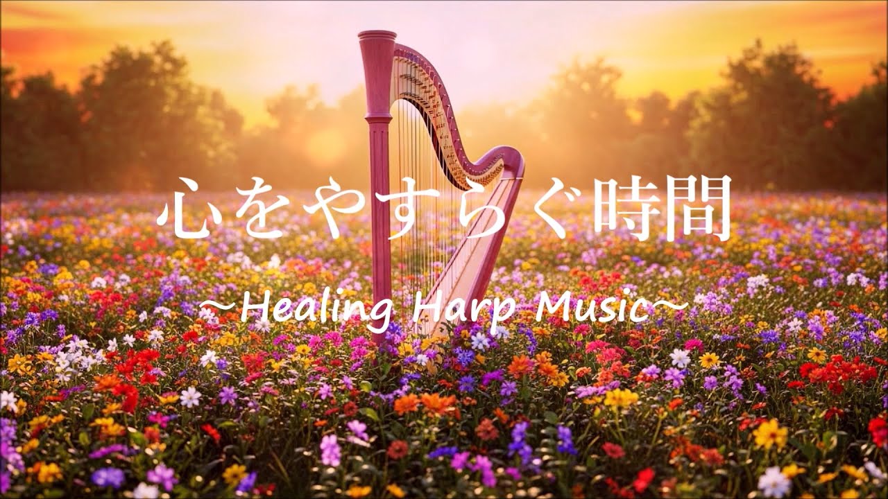 疲れた心を休める 心地よい ハープの音色- リラックスできるハープ音楽 - ヒーリングミュージック、心安らぐ音楽、穏やかな音楽、癒しの音楽、 落ち着く音楽