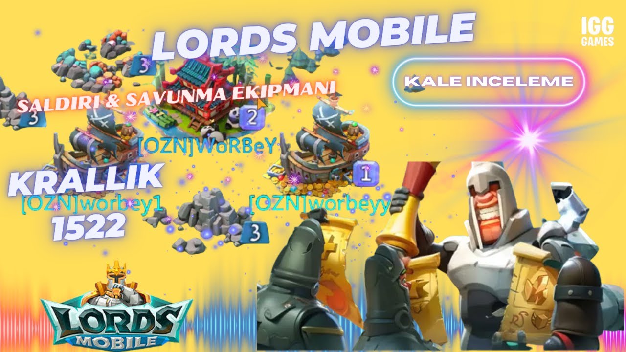 YENİ KRALLIK 1522 -   SALDIRI SAVUNMA EKİPMANI - KALE DÜZENLEME - LORDS MOBİLE TÜRKÇE #lordsmobile