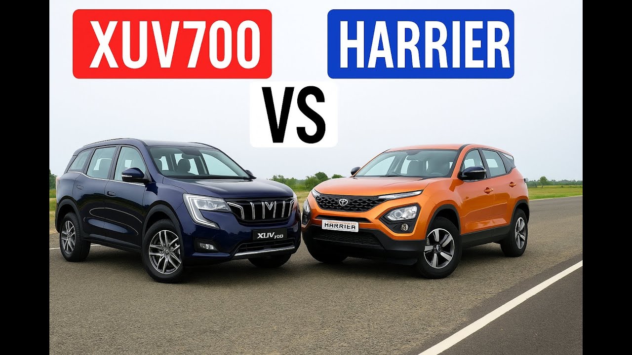 Mahindra XUV700 comparison with Tata Harrier in 2025 , Tata vs Mahindra in 2025 ? #tata #mahindra